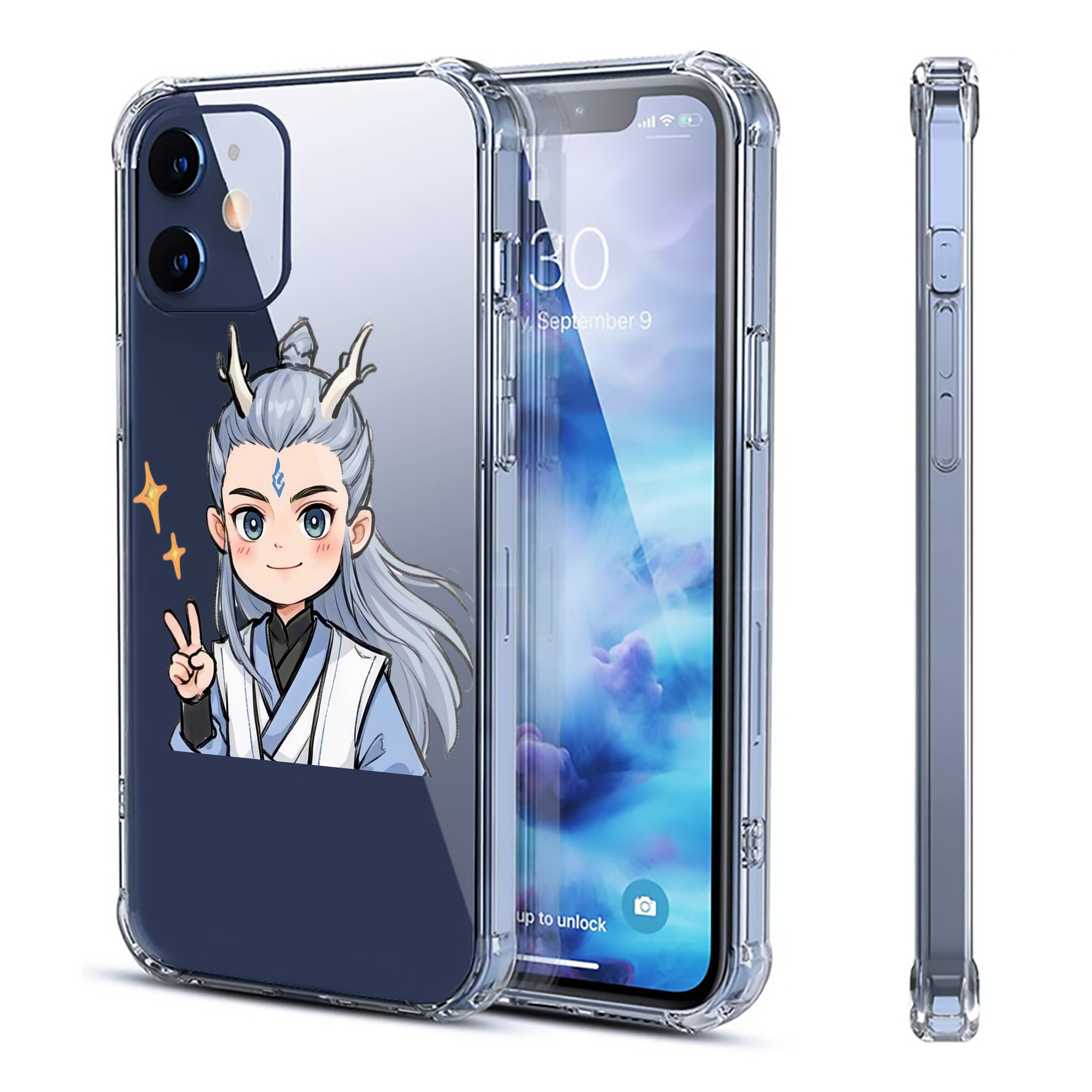（画像用） Ne Zha 2 ナタ 魔童の大暴れ 【iPhone 12シリーズ対応】透明スマホケース（クリアソフトケース）